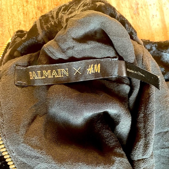 Balmain x H&M Silk Black Mini Dress 4 - Picture 12 of 12